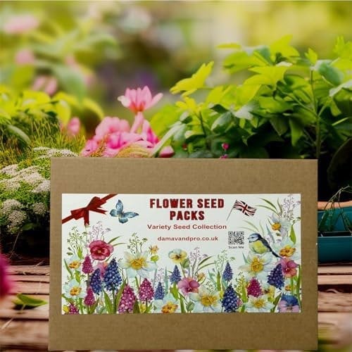DamavandPro 24-Pack Wildflower Seeds Collection: 15,000+ Seeds for Bee & Butterfly Gardens (Indoor/Outdoor)