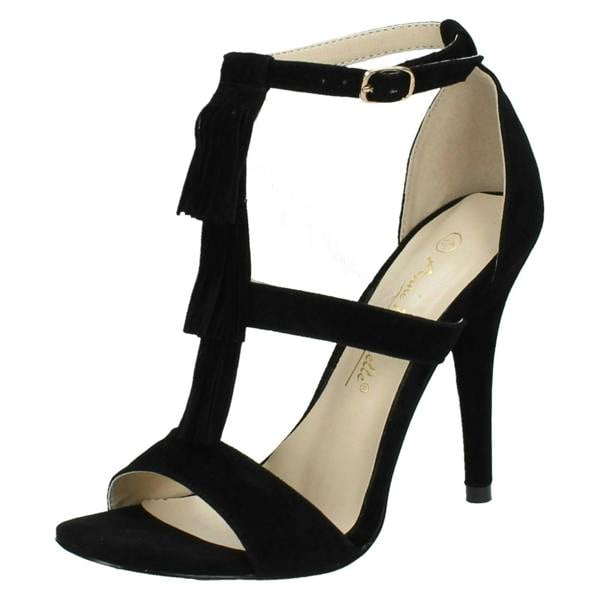 Anne Michelle Ladies Anne Michelle Heeled Sandals With Ankle Buckle