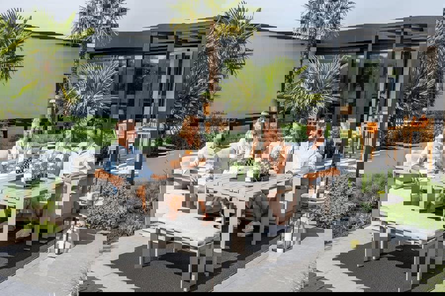 Garden Impressions Levanto - Outdoor Corner Sofa Group with Dining Table and Bench