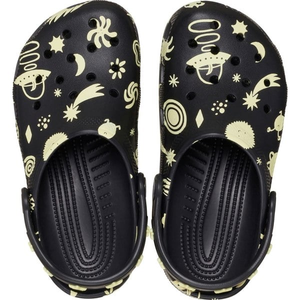 Crocs Classic Graphic Thermoplastic Black Loafers