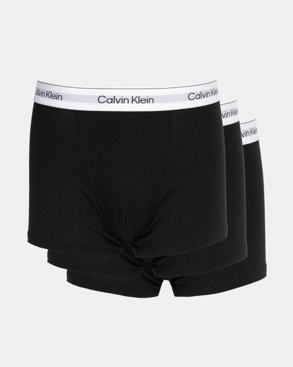 Calvin Klein 3 Pack Mens Relaxed Dart Trunk - Black/Black/Black