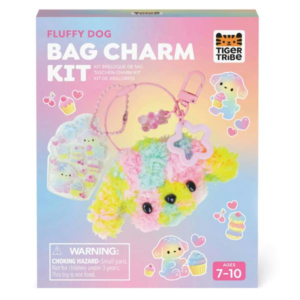 Tiger Tribe Bag Charm Kit- Fluffy Dog | Make Your Own Charms Set for Kids