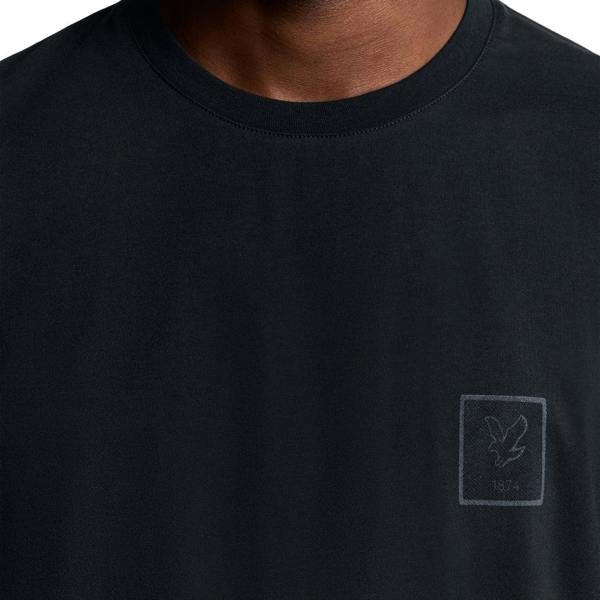 Lyle & Scott Navy Blue Rubberised Logo Graphic T-Shirt XS
