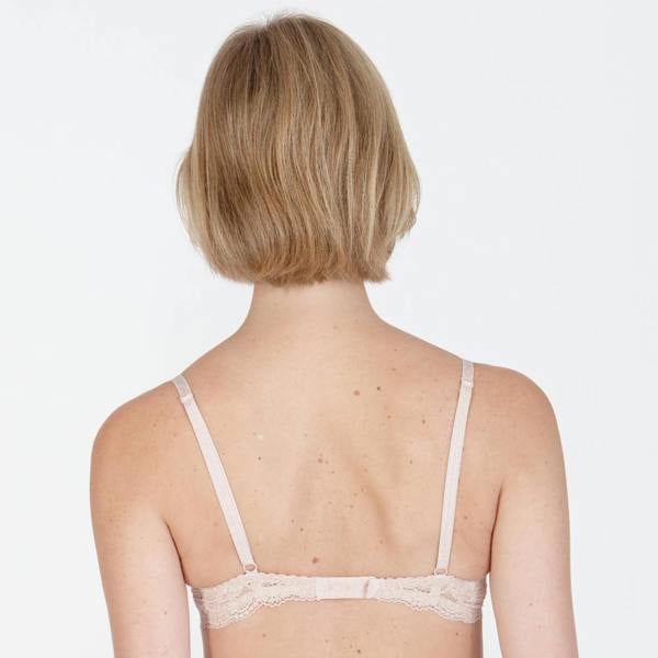 Back view of Very You bra in nude – AAA–A cup lingerie with adjustable straps and soft finish