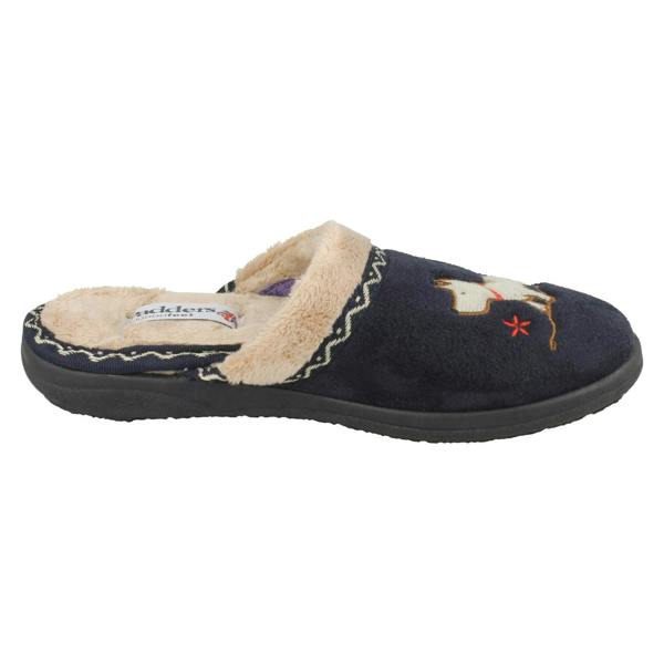 Padders Ladies Padders Wide Fitting Slipper Mules Scotty