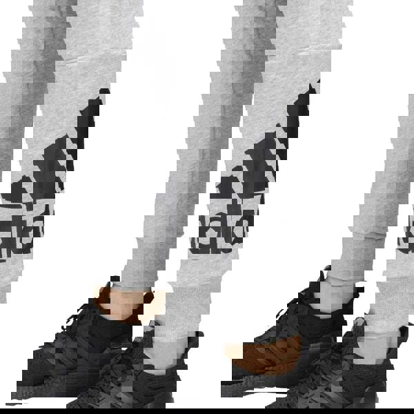 Adidas Mens French Terry Logo Tapered Leg Jogging Bottoms - Grey - 