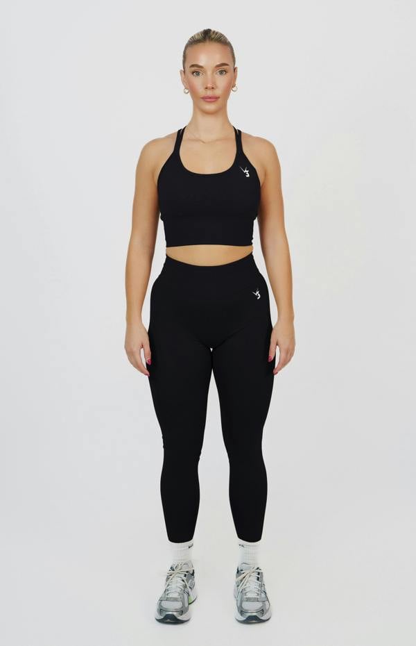 V3 Apparel Form Seamless Scrunch Leggings & Sports Bra Set - Black