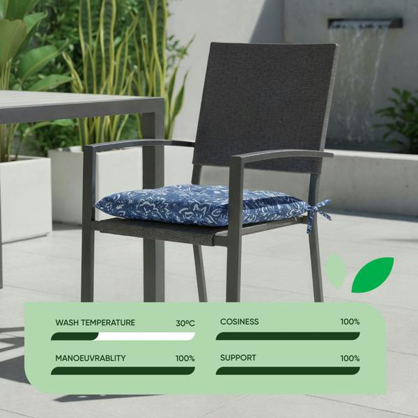 Gardenwize Pair of Outdoor Seat Pads – Hampton Design Chair Cushions