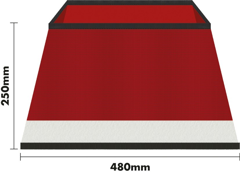 St Helens Christmas Tree Skirt Red with White Trim
