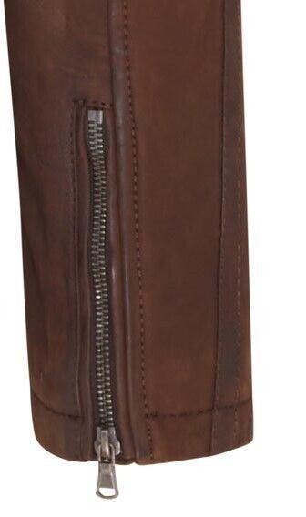 Infinity Leather Mens Buff Leather Cafe Racer Biker Jacket - Jinan