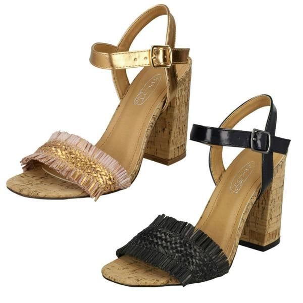 Spot On Ladies Spot On Chunky Heel Sandals