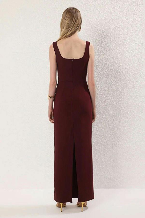 WOVCOR Floral Applique Detail Woven Maxi Dress