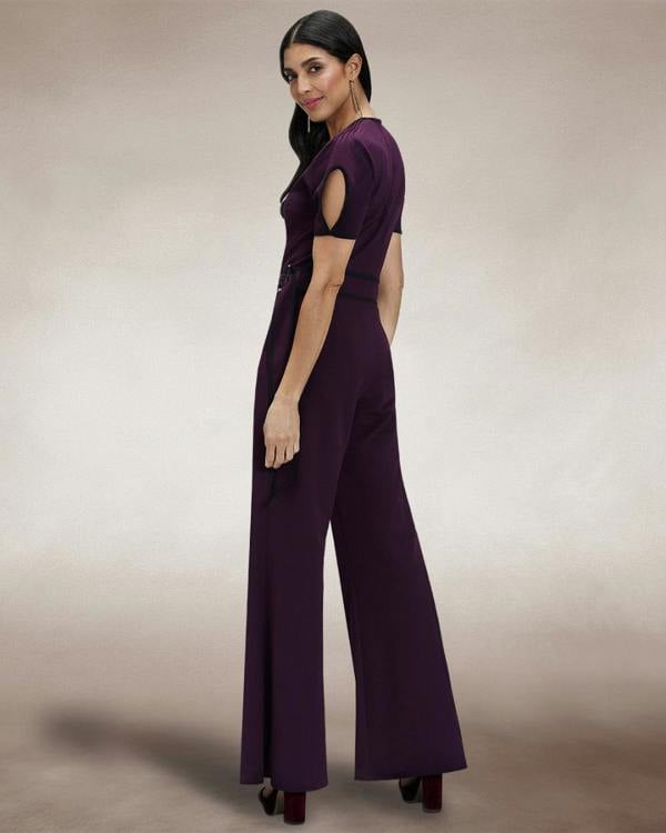 HotSquash Contrast Piping Detail Jumpsuit