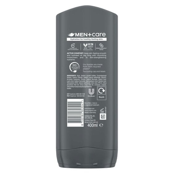 Dove Men+Care FIFA Active Comfort 3-in-1 Hair, Face & Body Wash, 400ml