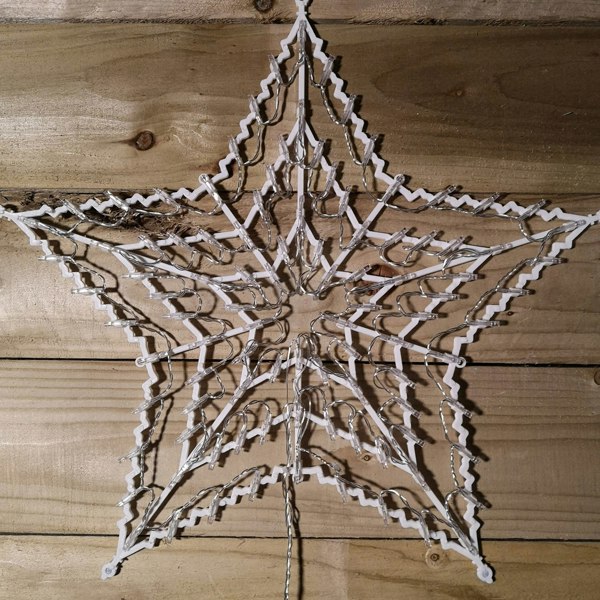 Samuel Alexander 50cm Warm White 100 LED Window Star Light Up Indoor/Outdoor Christmas Decorations