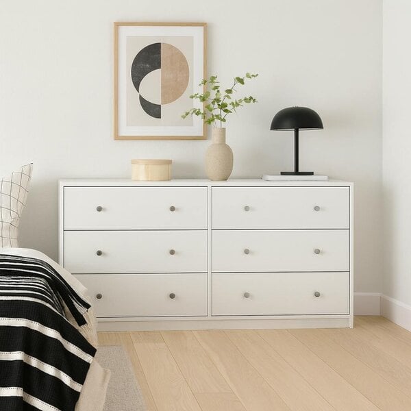 Wyld Haus Kaohsiung White Chest 6 Drawers
