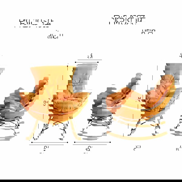 Rit Concept Benitez Rocking Chair With Footstool, More Colors