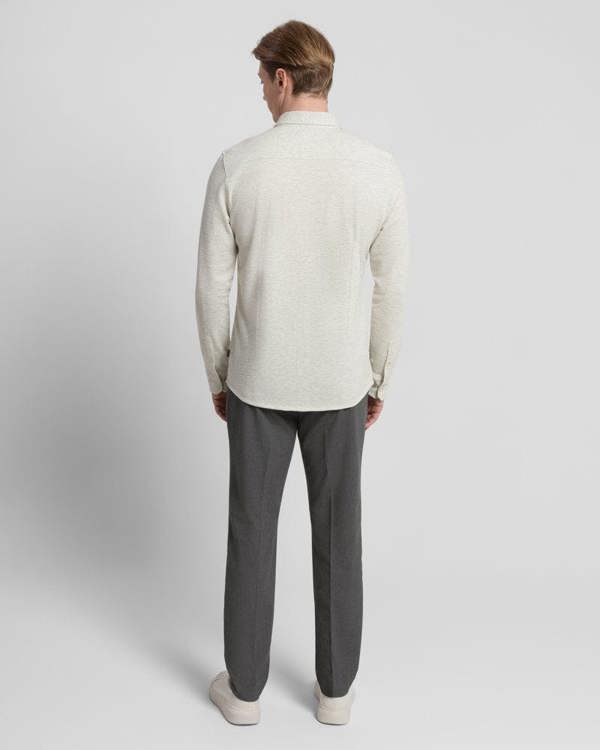 Steel & Jelly Textured Long Sleeve Jersey Shirt