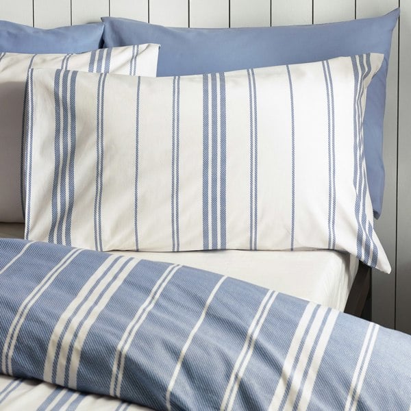 Catherine Lansfield Harbour Stripe Reversible Duvet Cover Set