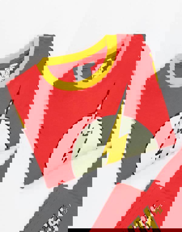 DC Comics Boys Red The Flash Long Sleeve Long Leg Pyjama Set