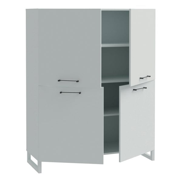 Furniture To Go Sali 4 Door Highboard in Light Grey