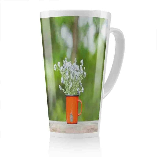 Benjamin Tate Design Forget Me Not Flowers Latte Mug