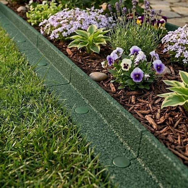 Flexible Lawn Edging 4.8m With Mallet - Green