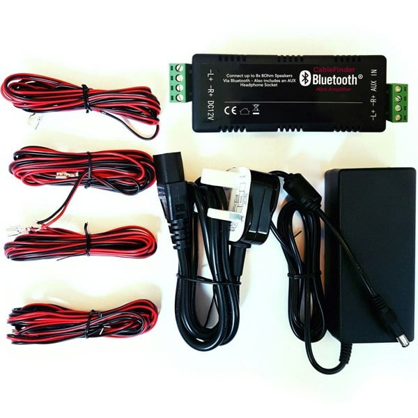 60W Wireless Bluetooth Dual Stereo Amplifier Audio Sound System 8 Speaker Mini Loops