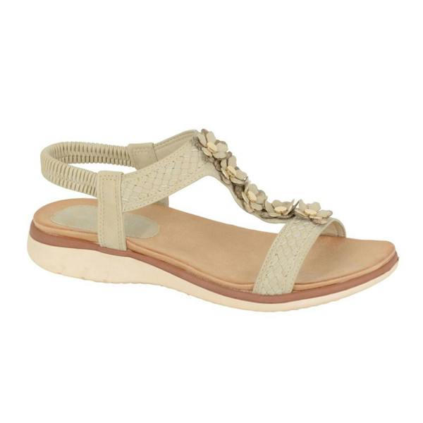 Cipriata Womens/Ladies Liana Floral Sandals - Beige - 