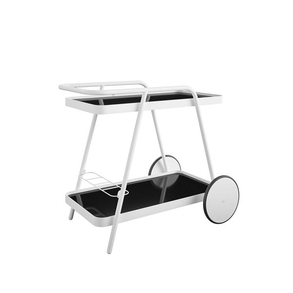 Dorel Home Novogratz barbie Outdoor Bar Cart with Wheels White