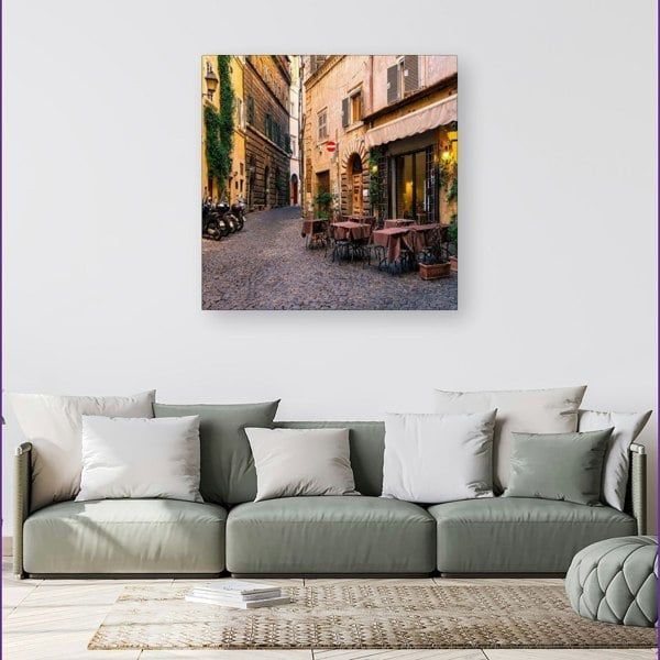 Warren Reed Cozy Rome Street Canvas