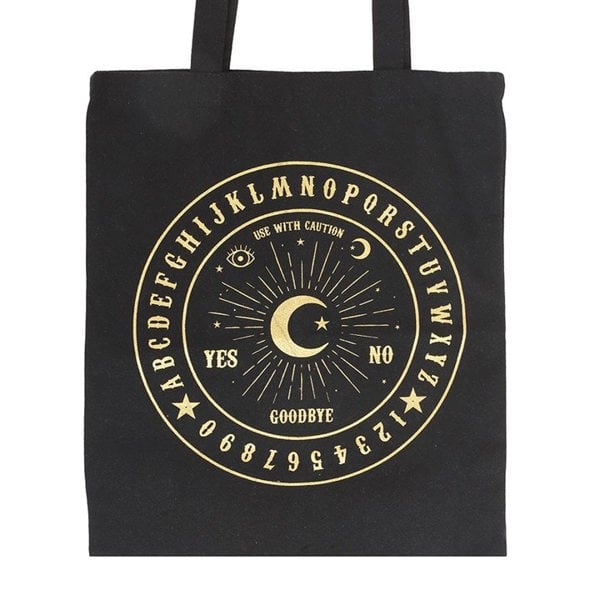 Serano Black and Gold Talking Board Polycotton Tote Bag
