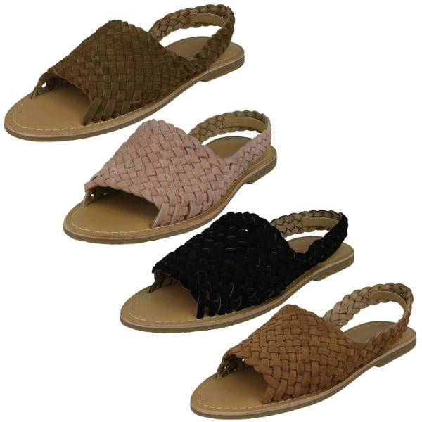 Leather Collection Ladies Leather Collection Slingback Sandals F00214