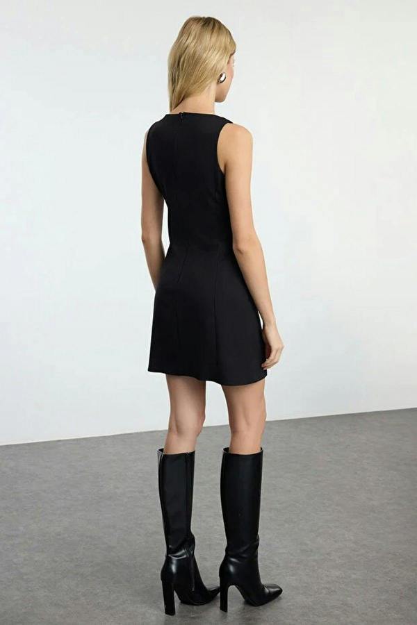 WOVCOR A-Line Mini Woven Dress