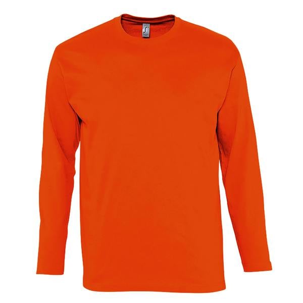 SOLS Mens Monarch Long Sleeve T-Shirt - Orange