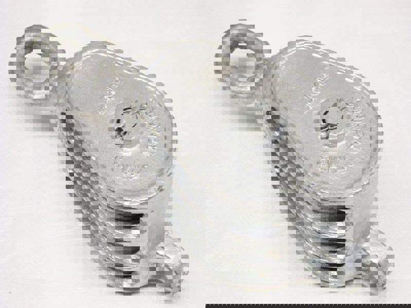 3 Ton 6" GMI Treble Block With Swivel Eye Galvanised - 24MM Fibre Rope Safety Lifting