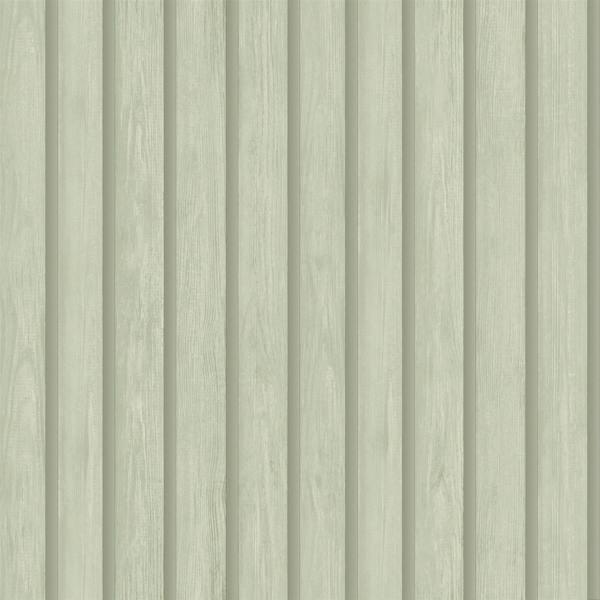 Wood Slat Soft Green Wallpaper 13300 - Rs image 3