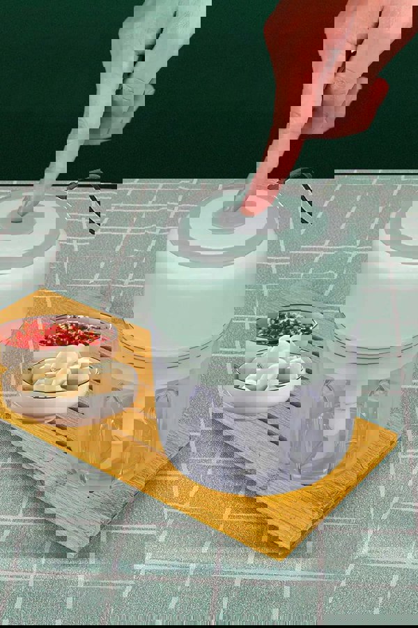 Living and Home 250ml Electric Wireless Kitchen Garlic Vegetable Chopper 30W Food Cutter Masher Crusher