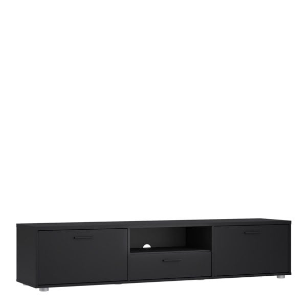 Furniture To Go Media TV Unit with 2 Doors 1 Drawer 177cm Black