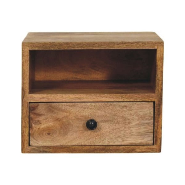 Artisan Furniture Solid Wood Solis 1-Drawer Oak-ish Wall Mounted Nightstand