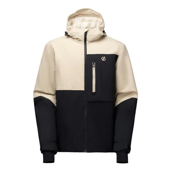 Dare 2B Mens Halfpipe IV Colour Block Ski Jacket - White Pepper/Black - 