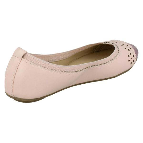Spot On Girls Spot On Metallic Toecap Ballerina Shoes H2410