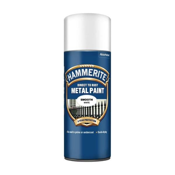 Hammerite 5X Hammerite Smooth White Spray Paint 400ml
