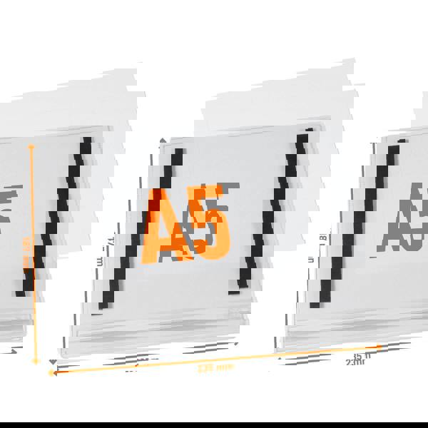 Durable Water Resistant UV Anti-Reflective Magnetic Pockets | 5 Pack | A5 Clear