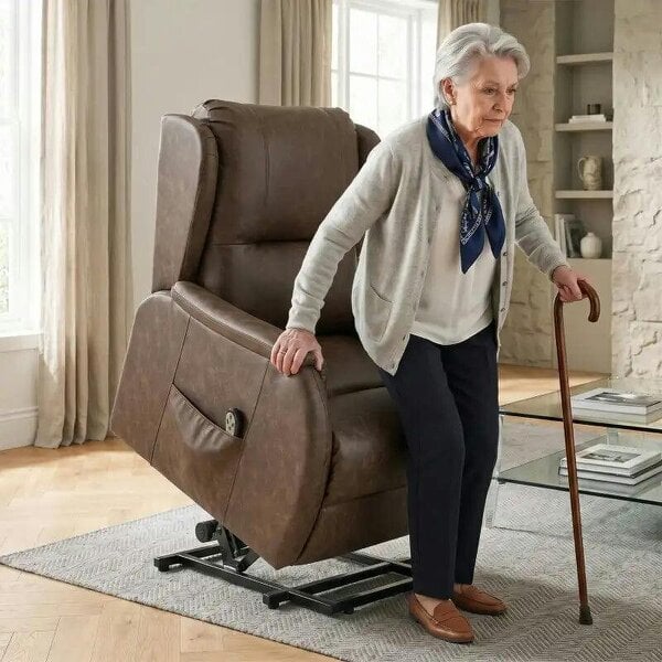 Power Lift Recliner Chair, Dual Motor Electric Lift Chair for Elderly with Remote Control, Brown - Brown