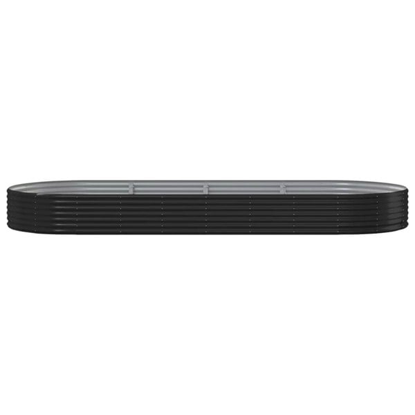 Berkfield Garden Raised Bed Powder-coated Steel 373x140x36 cm Anthracite