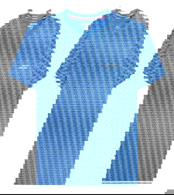 Lambretta Mens All Over Geometric Smart Classic Retro T-Shirt