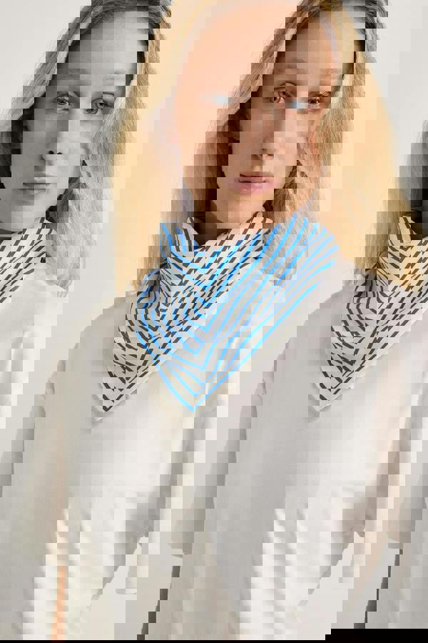 GWD Square Silk Scarves, Blue and Olive