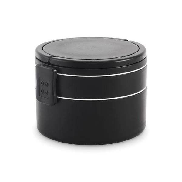 MidOcean Ensala Polypropylene Two Tier 950ml Lunch Box - Black - 