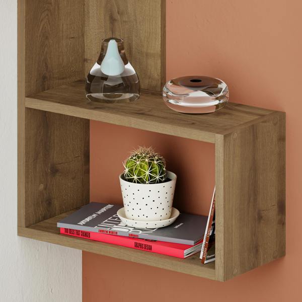 Decortie Part 3-Tier Wall Mounted Corner Shelf Modern Organizer 82cm